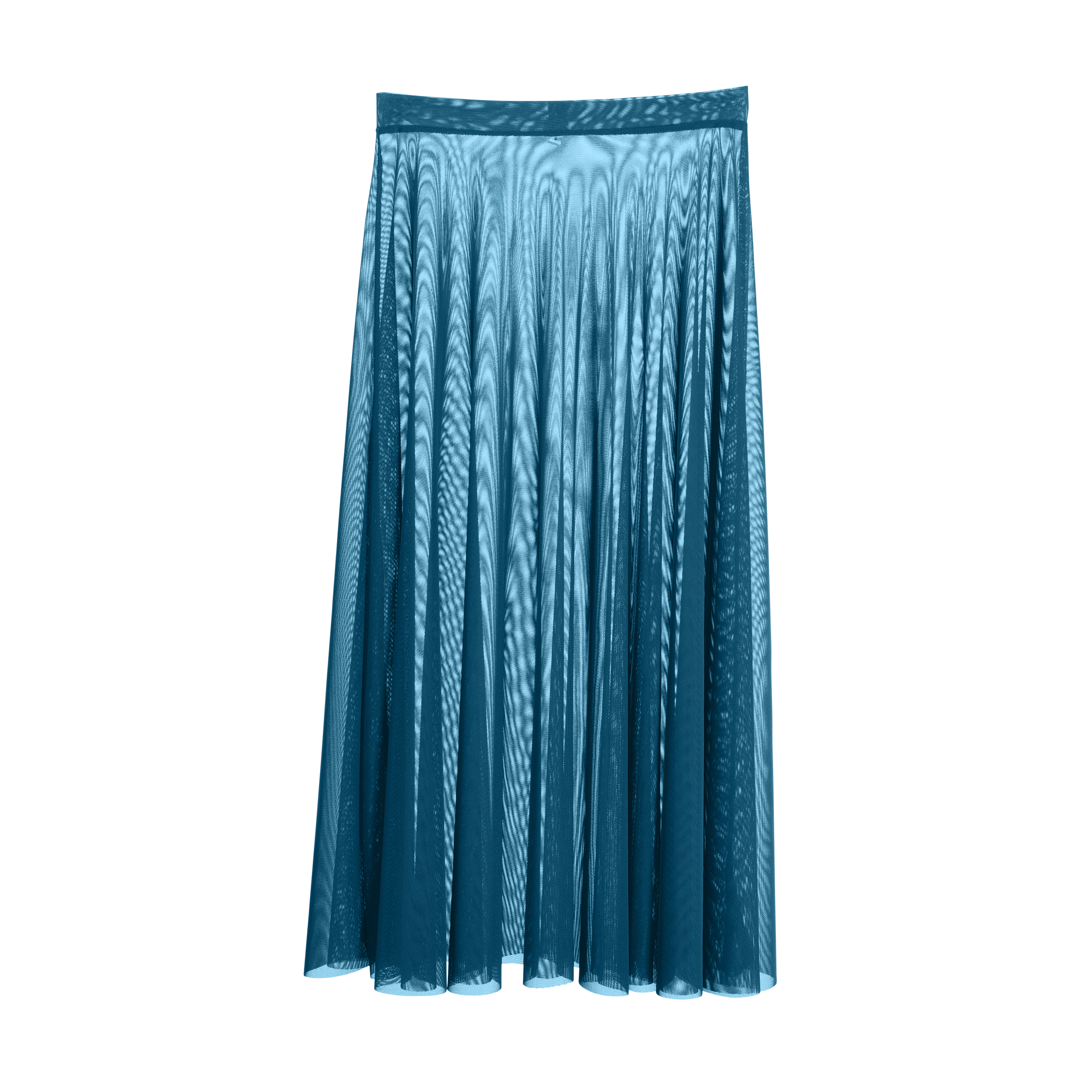 Meridien Mesh A-Line Midi Skirt