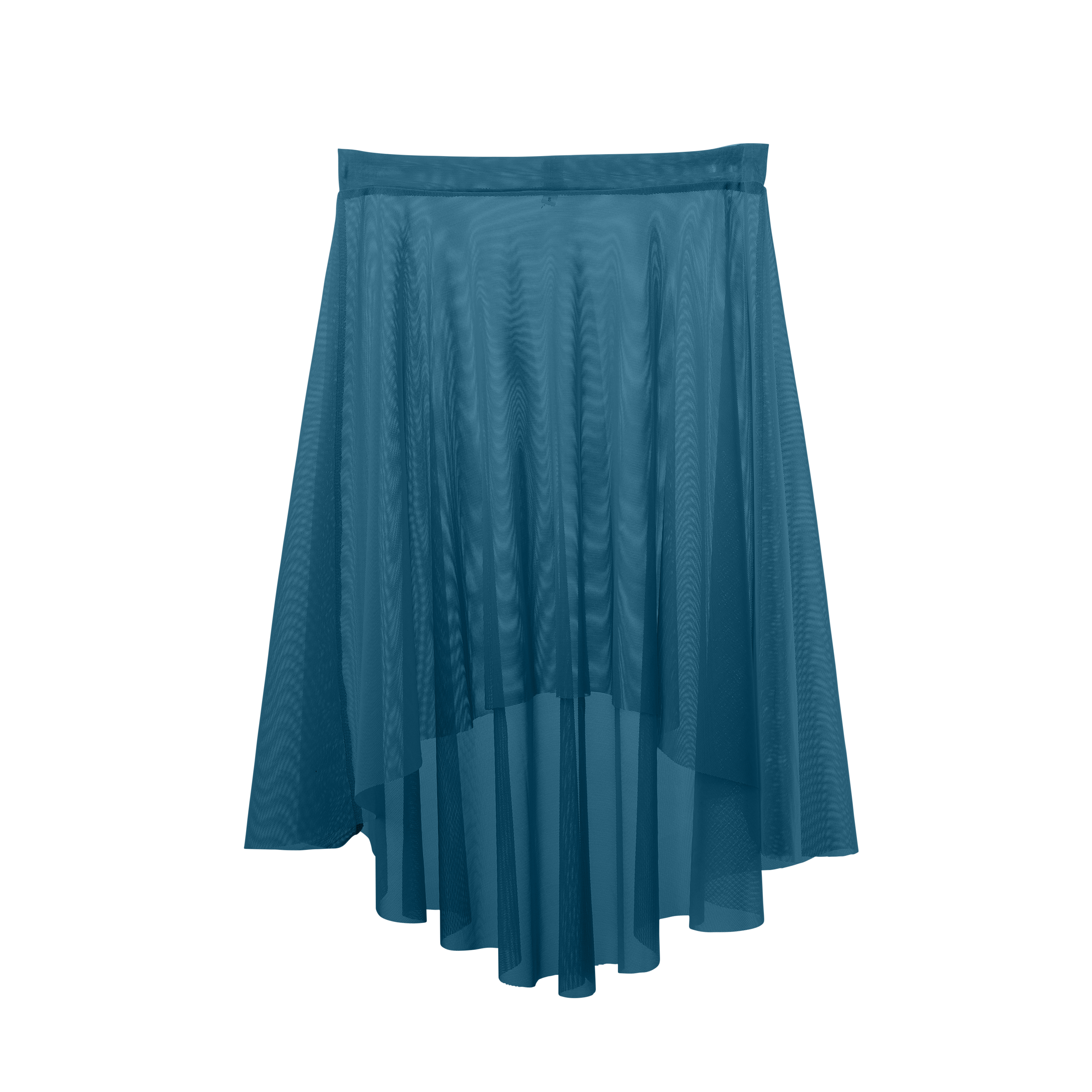 Meridien Mesh High-Low Below Knee Skirt