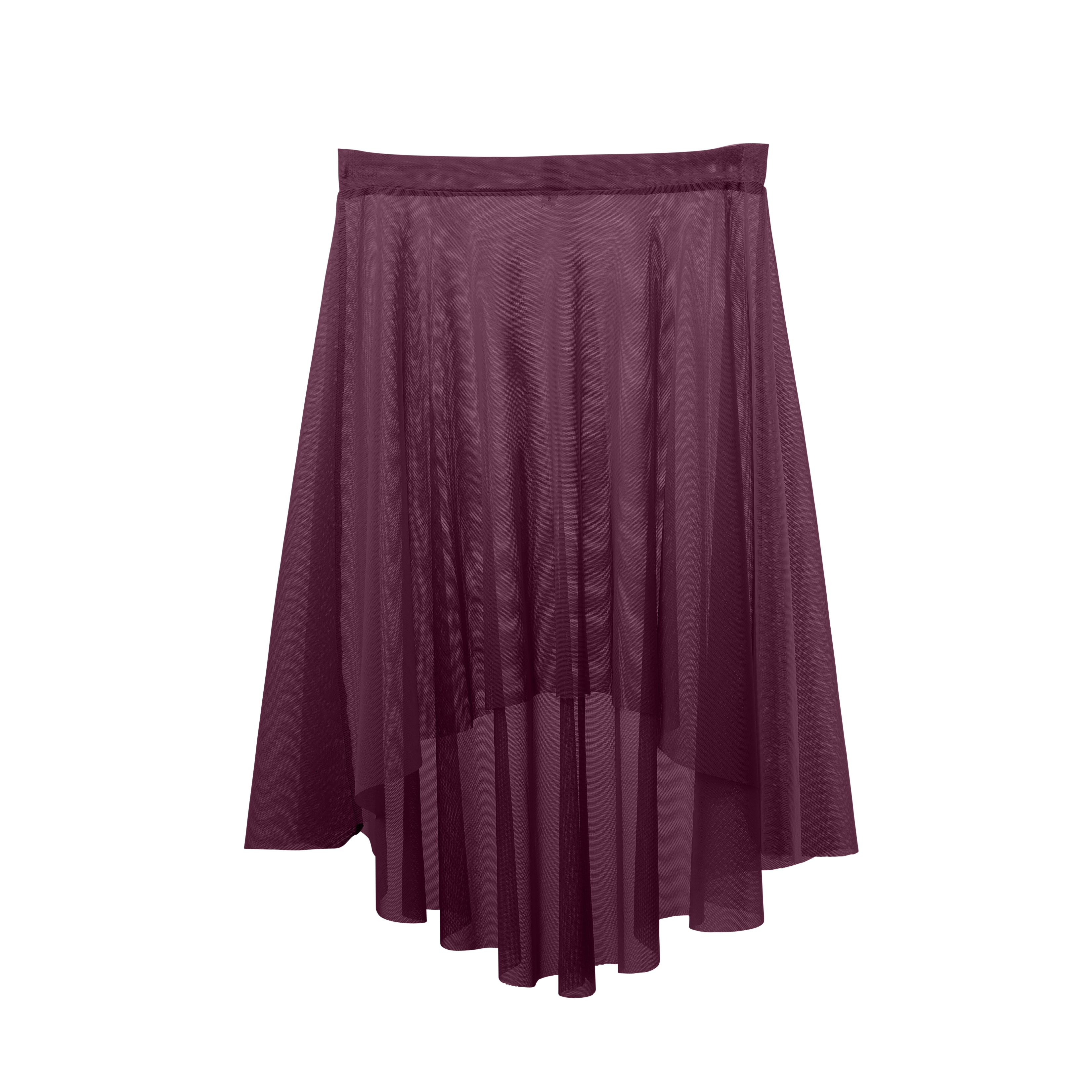 Meridien Mesh High-Low Below Knee Skirt