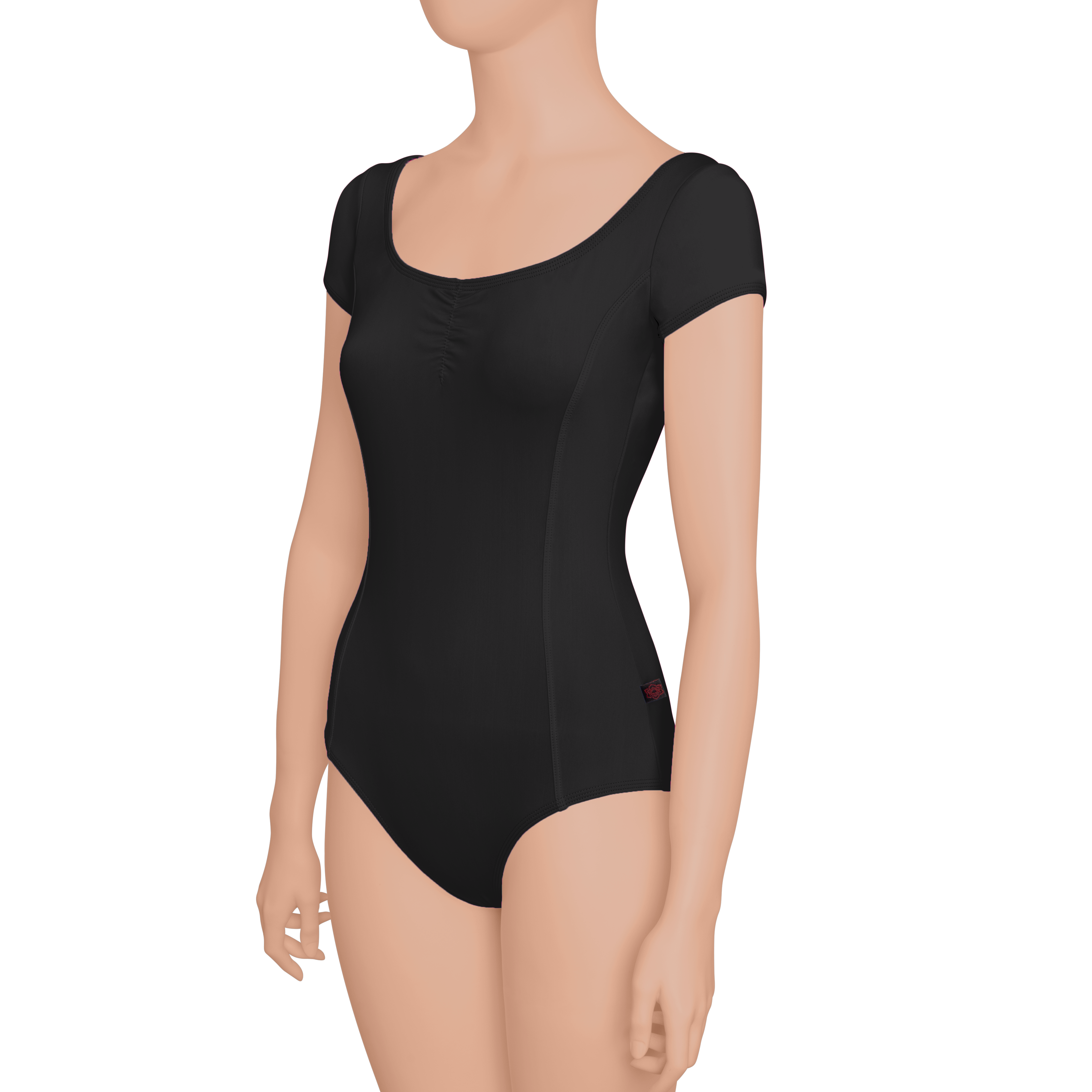 Princess Seams Cap Sleeves with Pinched Front, Mid Back - Adult