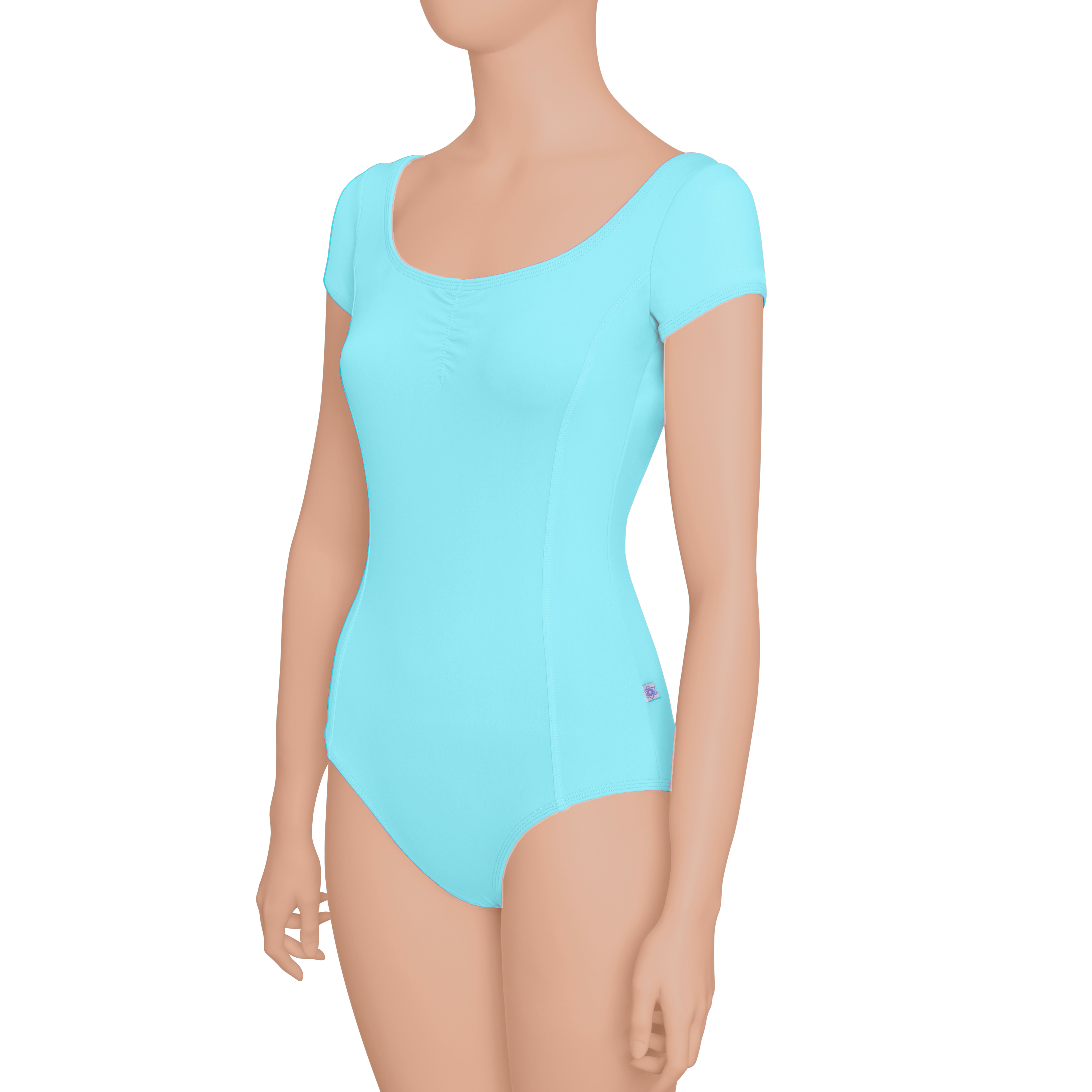 Princess Seams Cap Sleeves with Pinched Front, Mid Back - Adult
