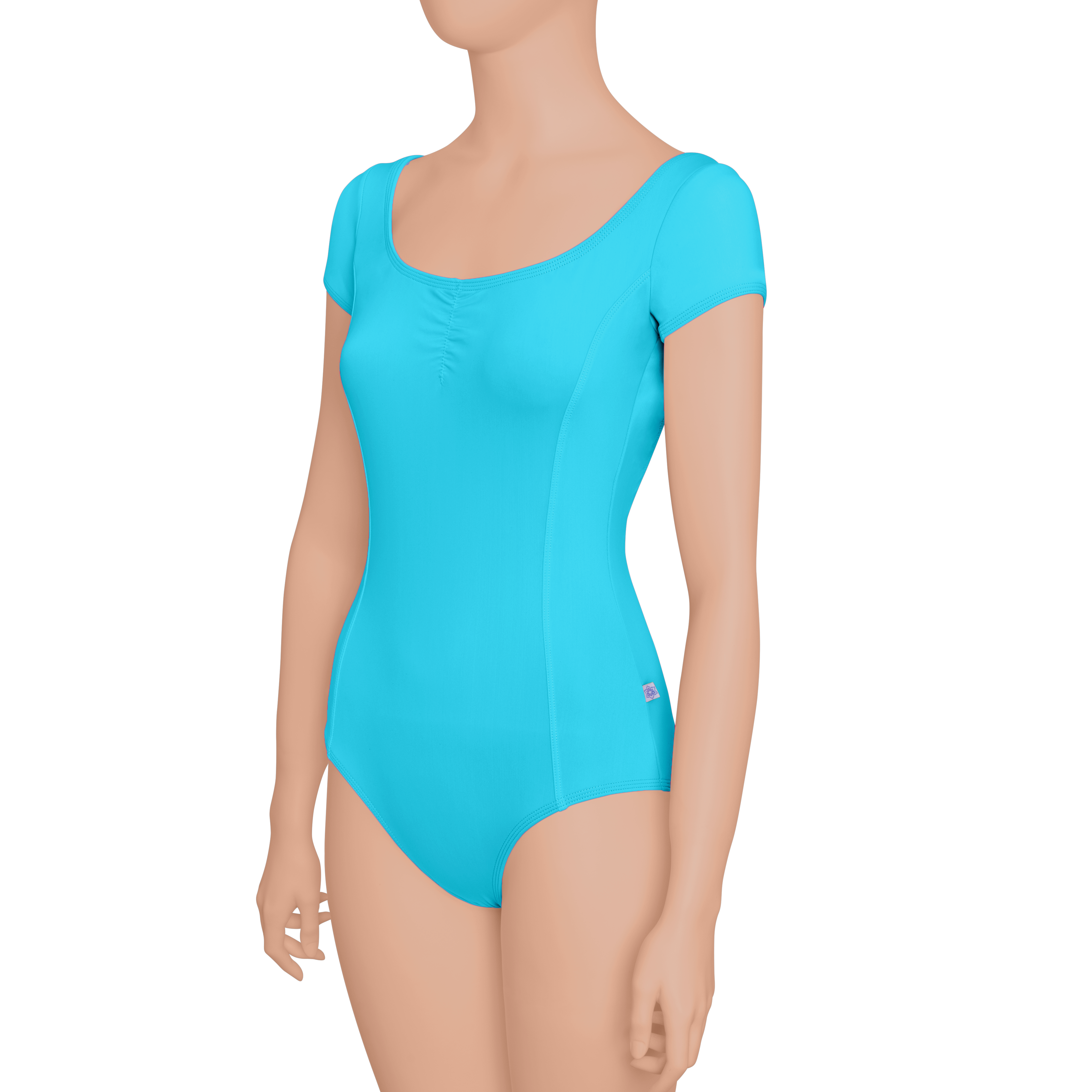 Princess Seams Cap Sleeves with Pinched Front, Mid Back - Adult