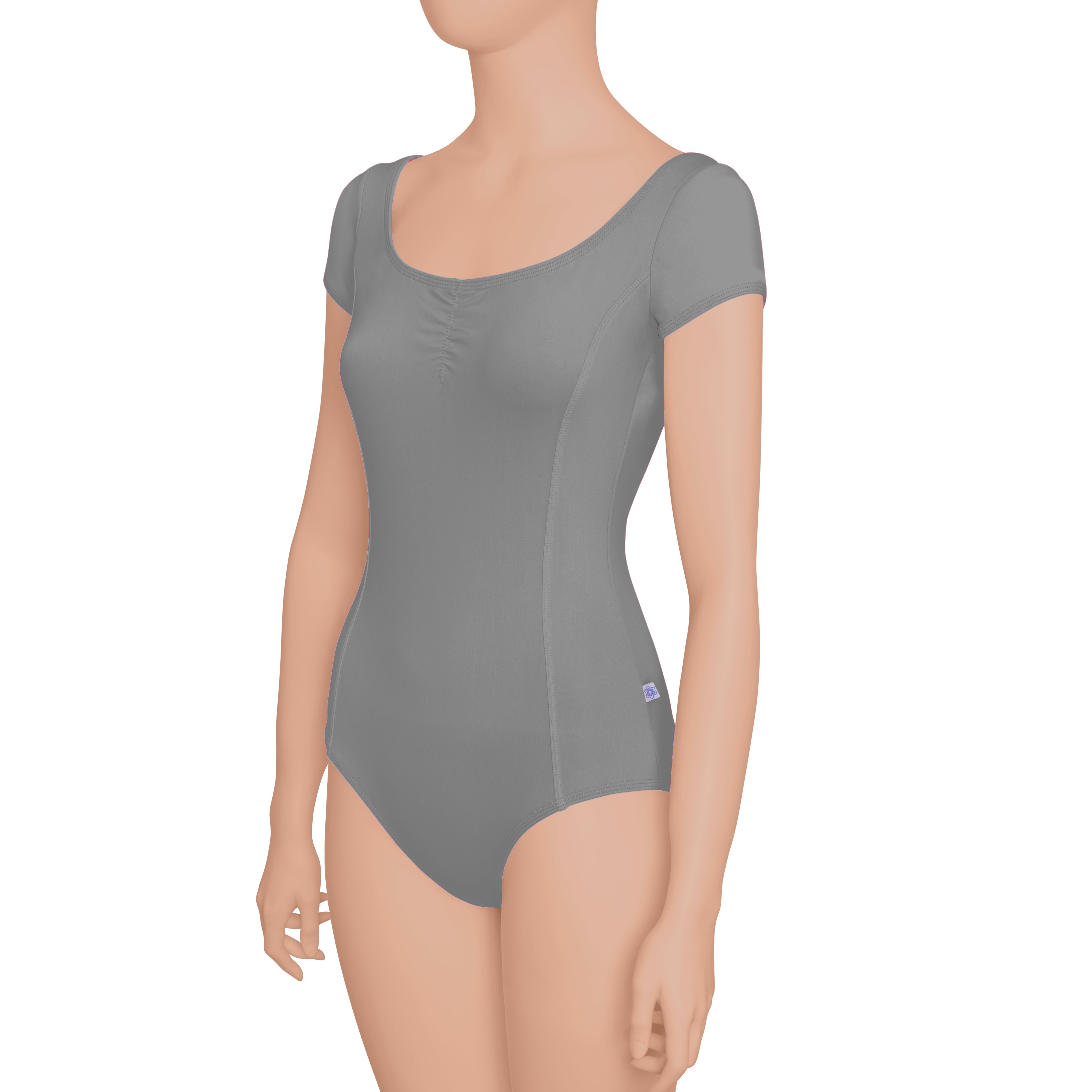 Princess Seams Cap Sleeves with Pinched Front, Mid Back - Adult