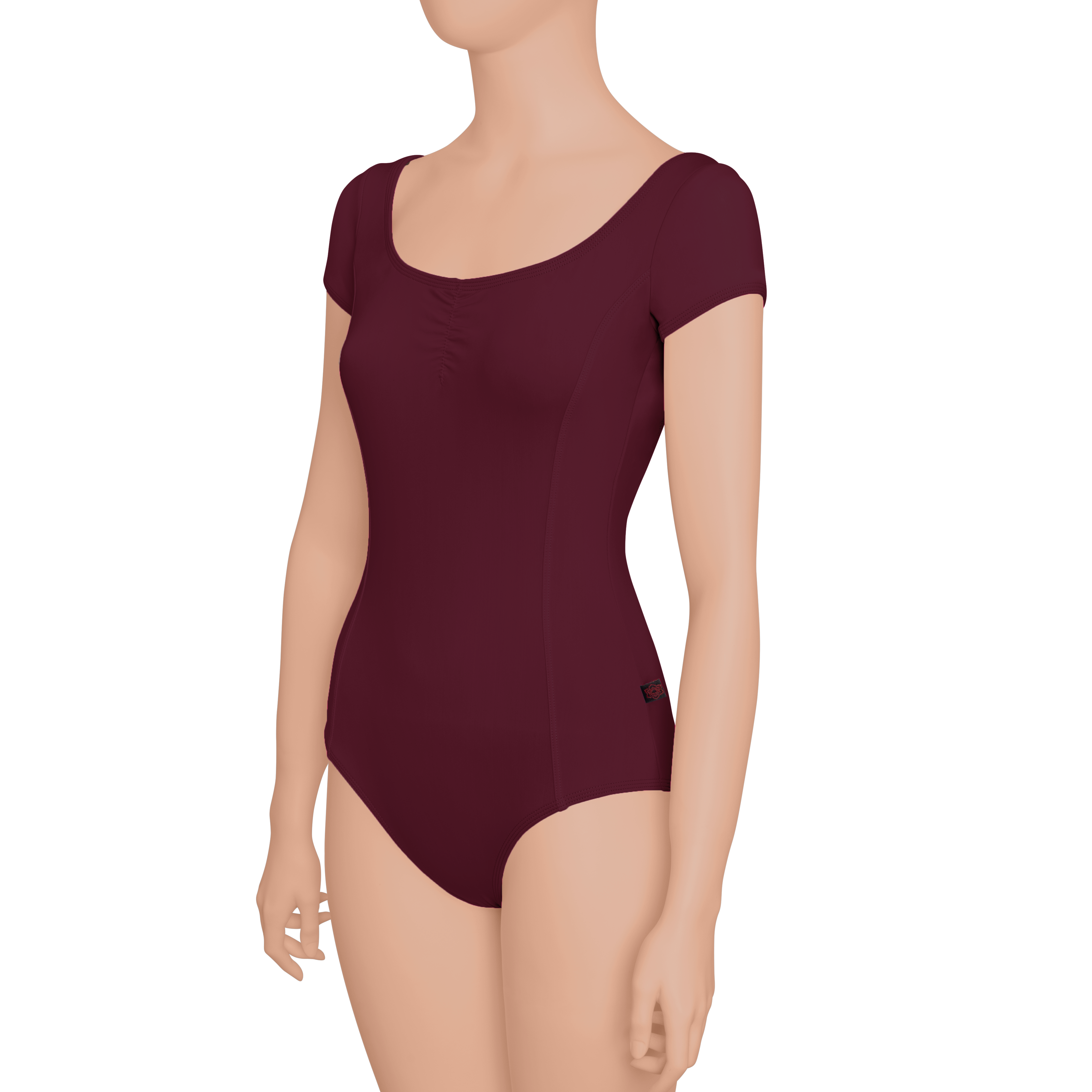 Princess Seams Cap Sleeves with Pinched Front, Mid Back - Adult