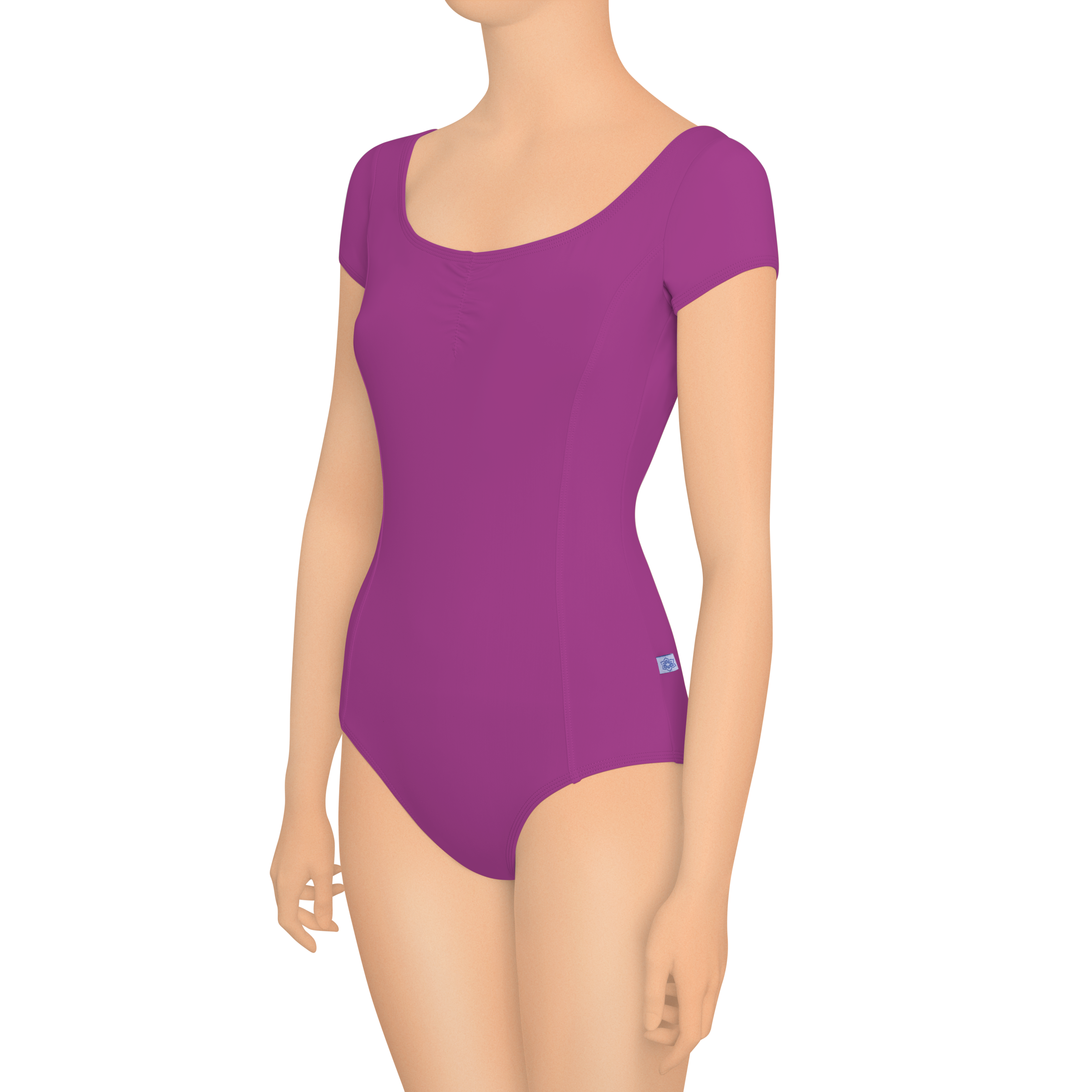 Princess Seams Cap Sleeves with Pinched Front, Mid Back - Adult