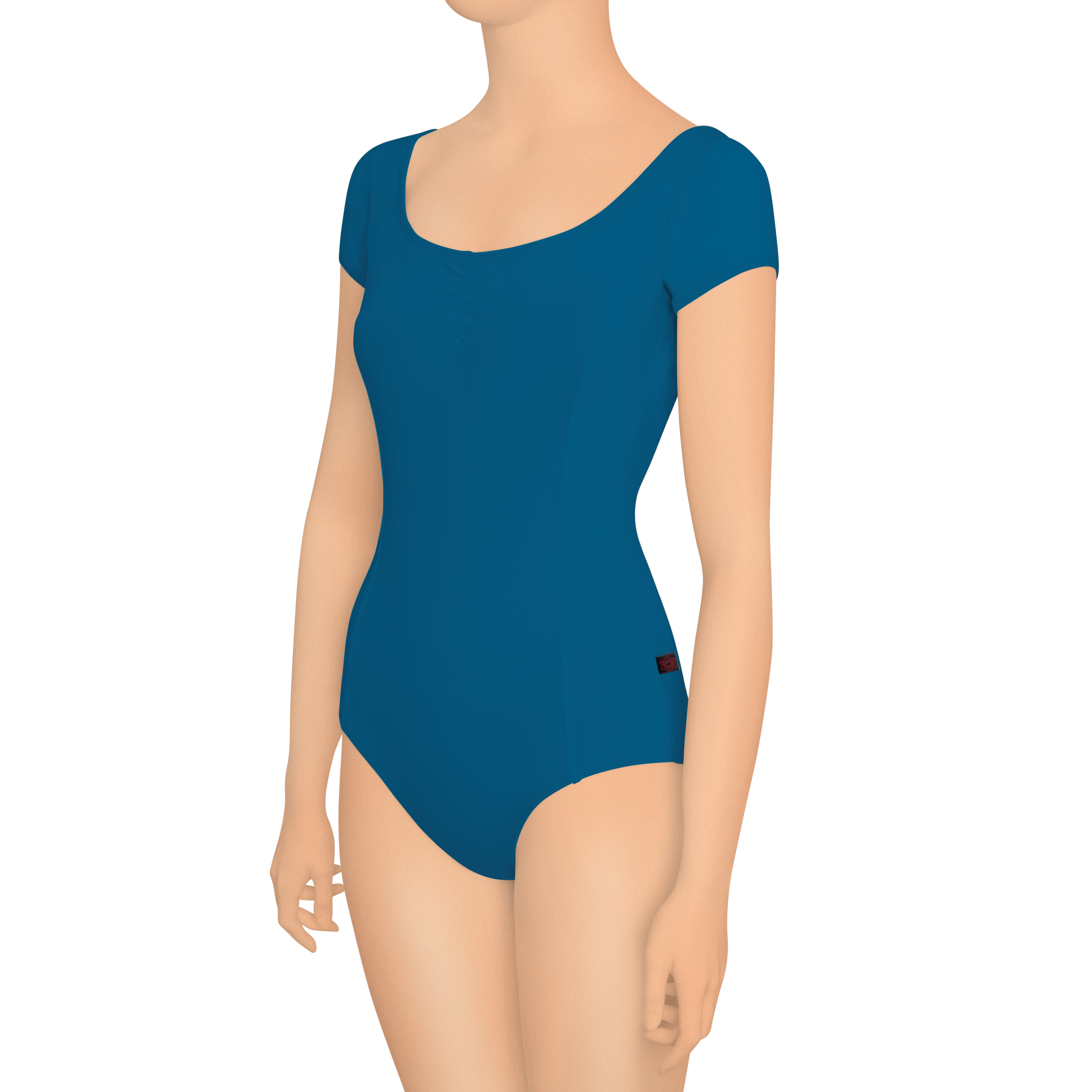 Princess Seams Cap Sleeves with Pinched Front, Mid Back - Adult