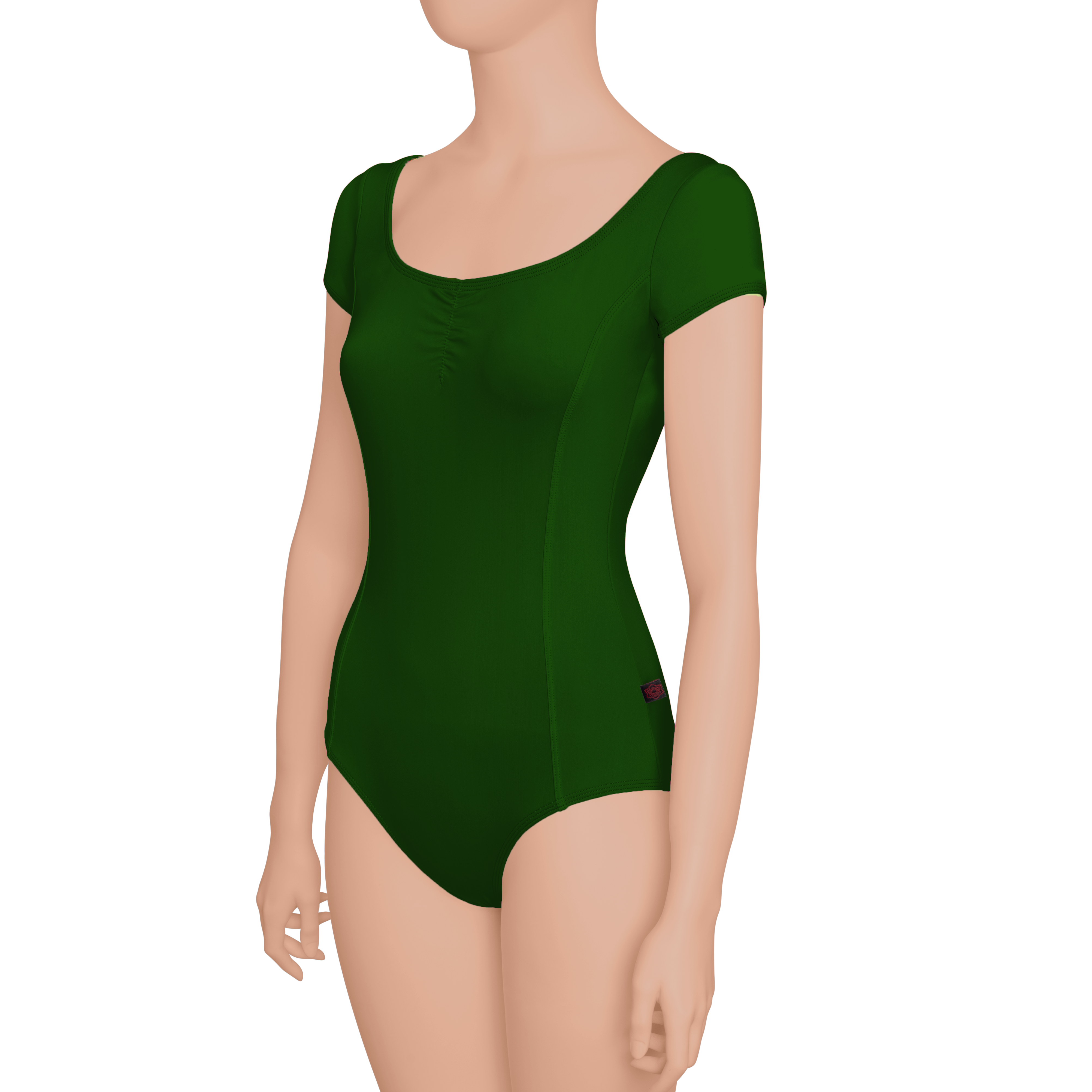 Princess Seams Cap Sleeves with Pinched Front, Mid Back - Adult