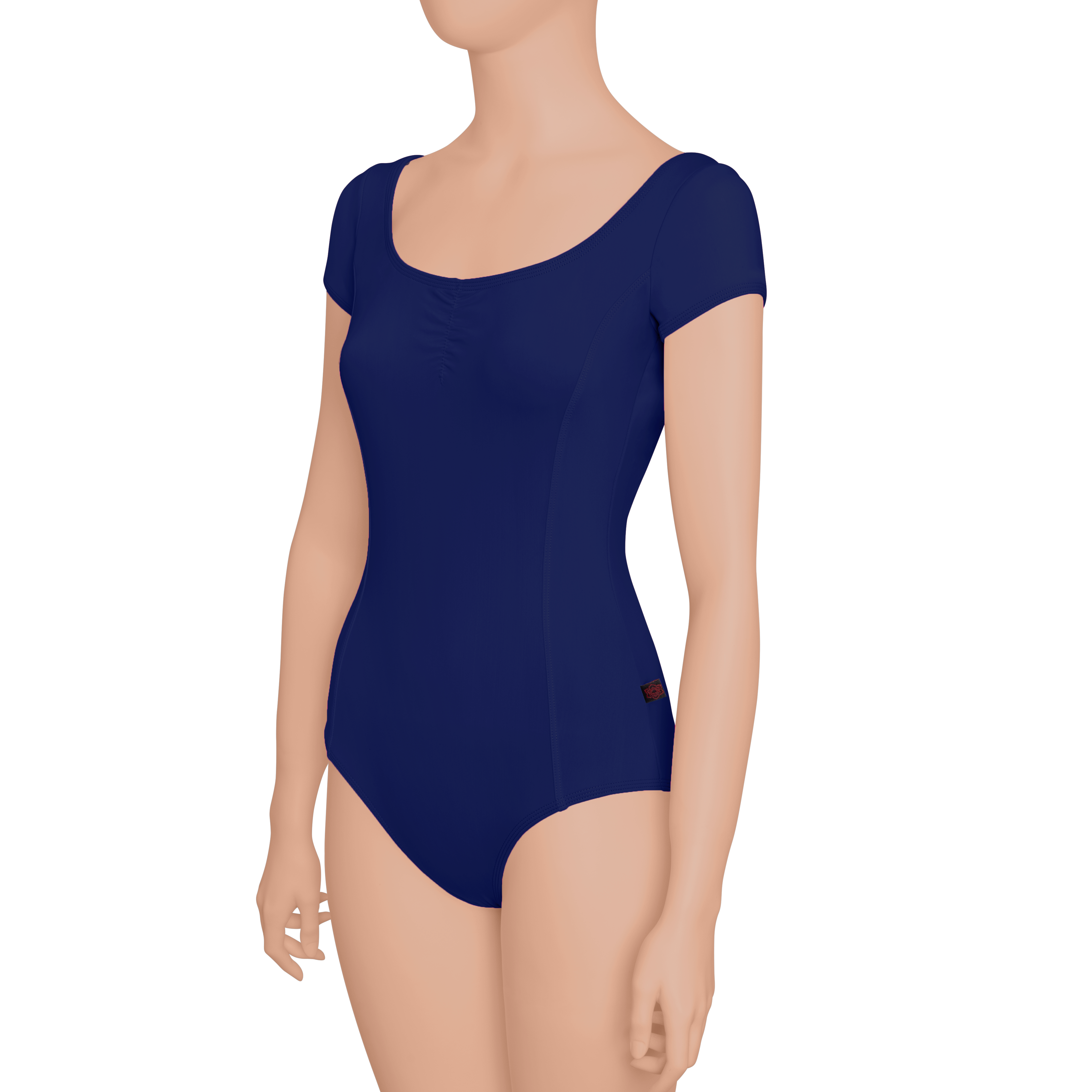 Princess Seams Cap Sleeves with Pinched Front, Mid Back - Adult