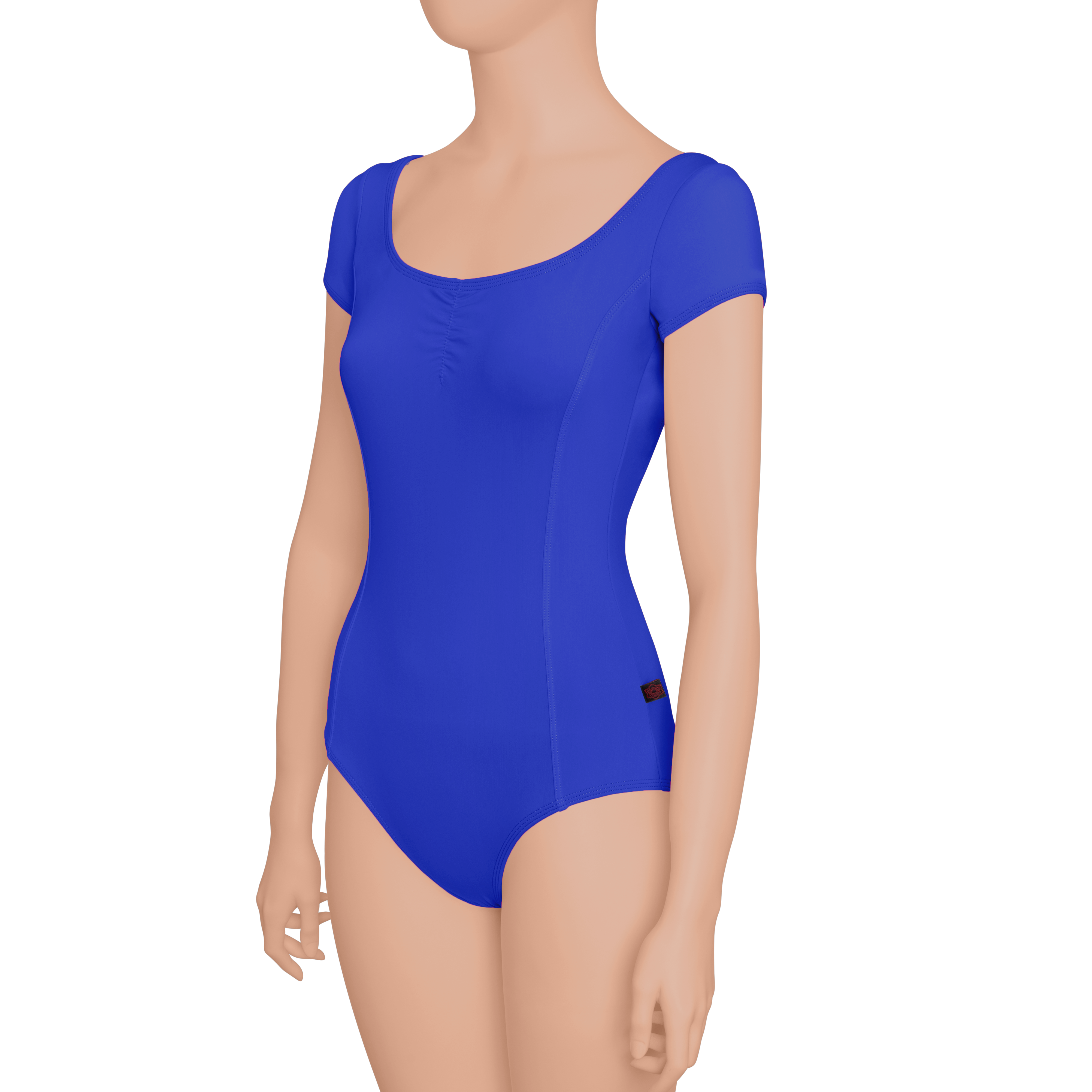 Princess Seams Cap Sleeves with Pinched Front, Mid Back - Adult