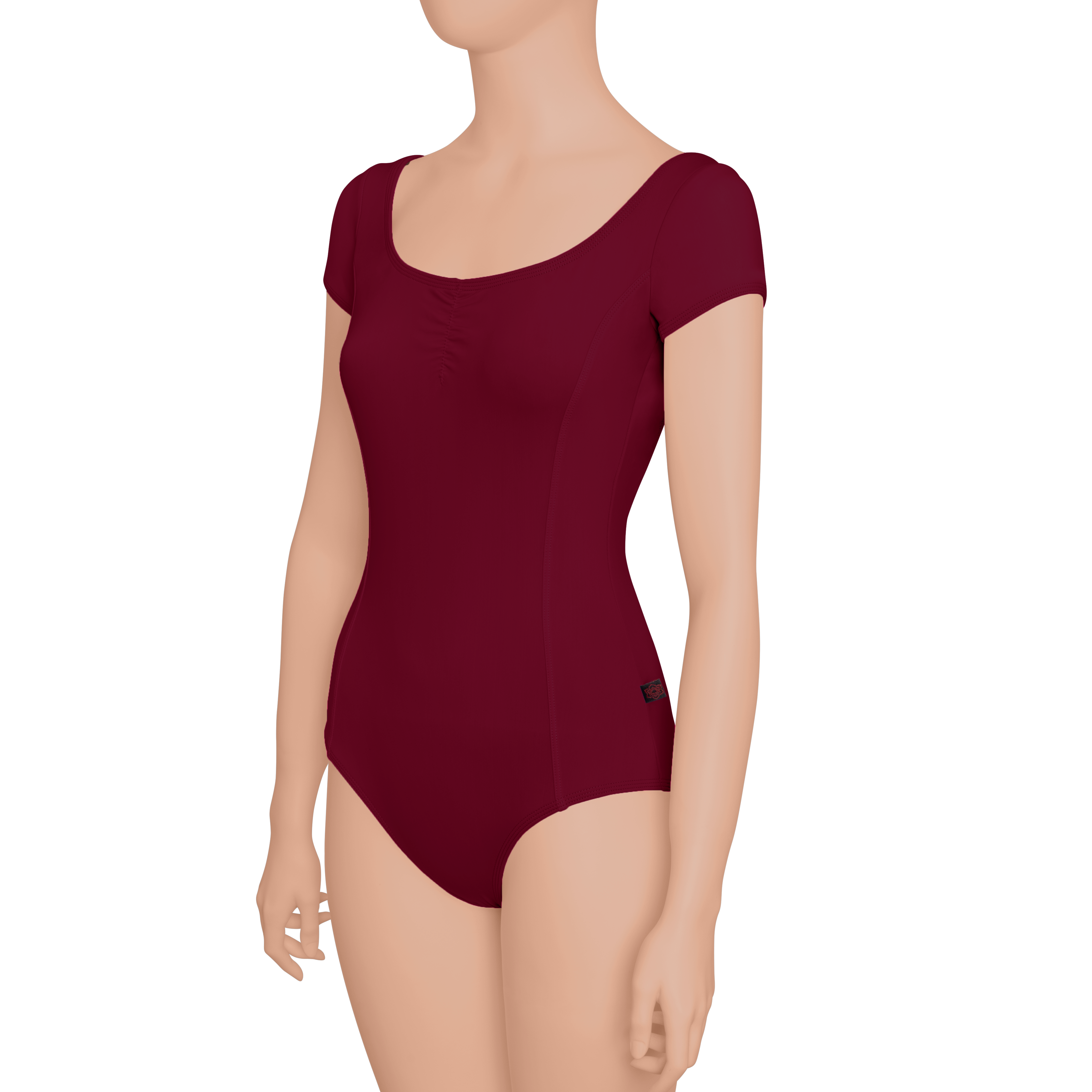 Princess Seams Cap Sleeves with Pinched Front, Mid Back - Adult