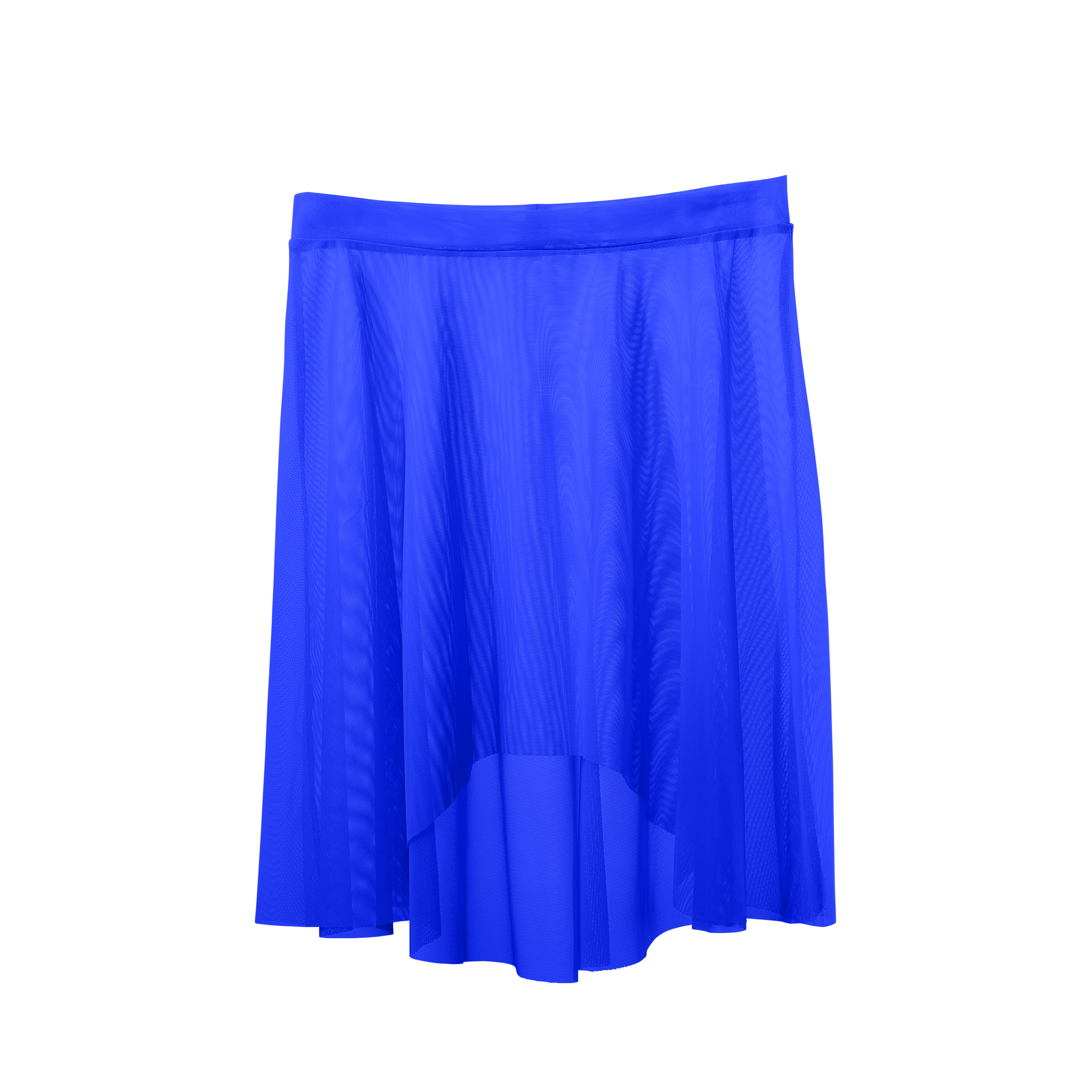 Meridien Mesh High-Low Above Knee Skirt