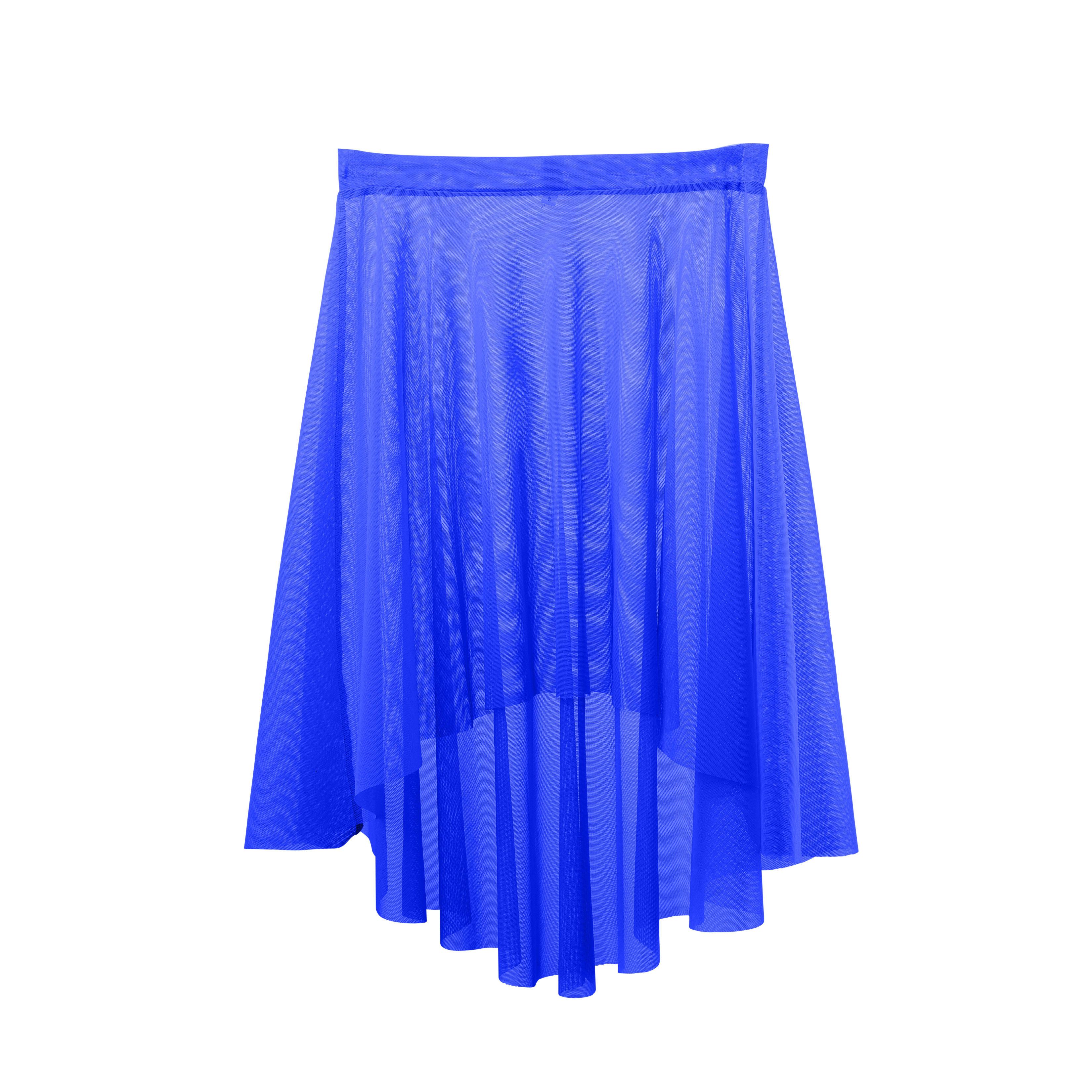 Meridien Mesh High-Low Below Knee Skirt