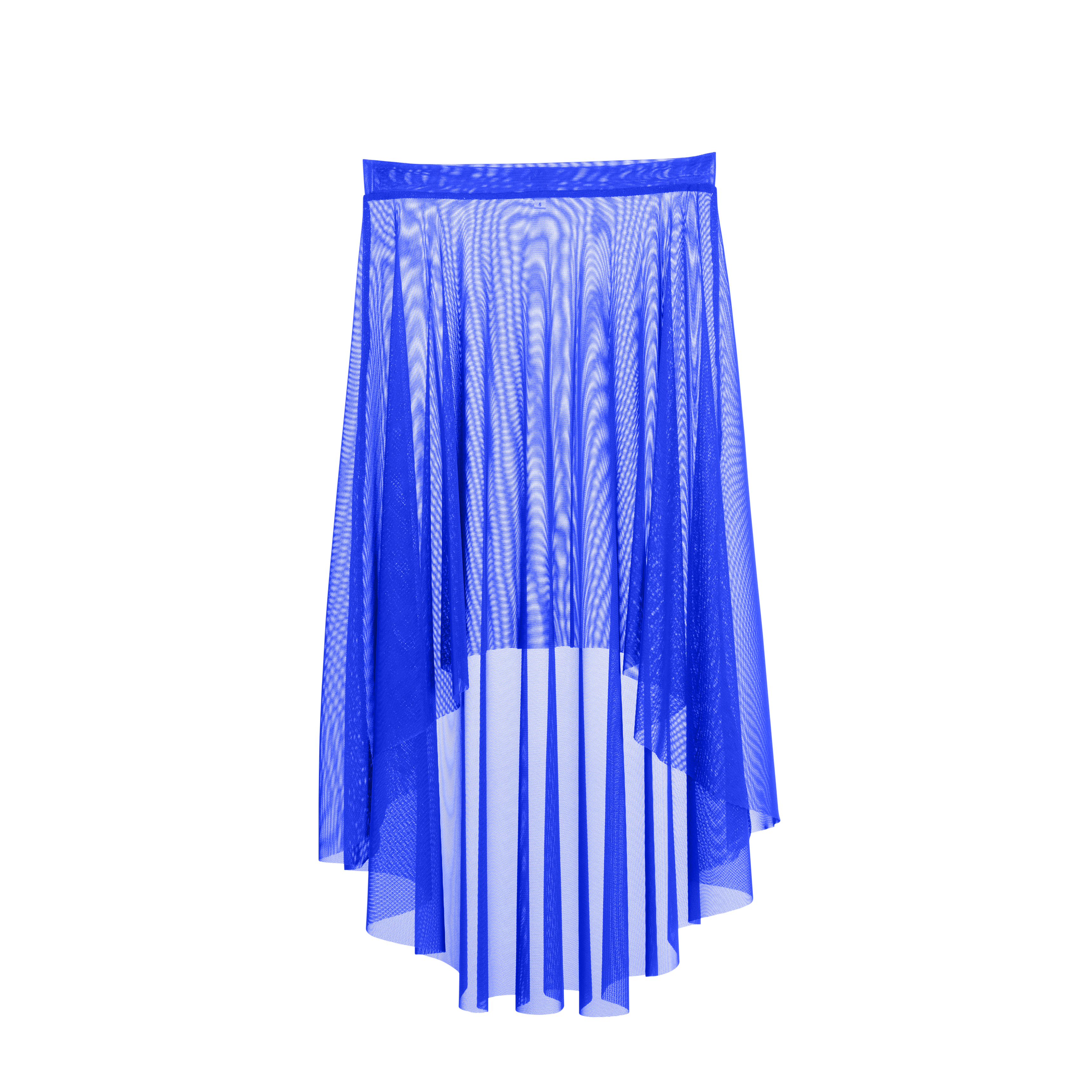 Meridien Mesh High-Low Midi Skirt