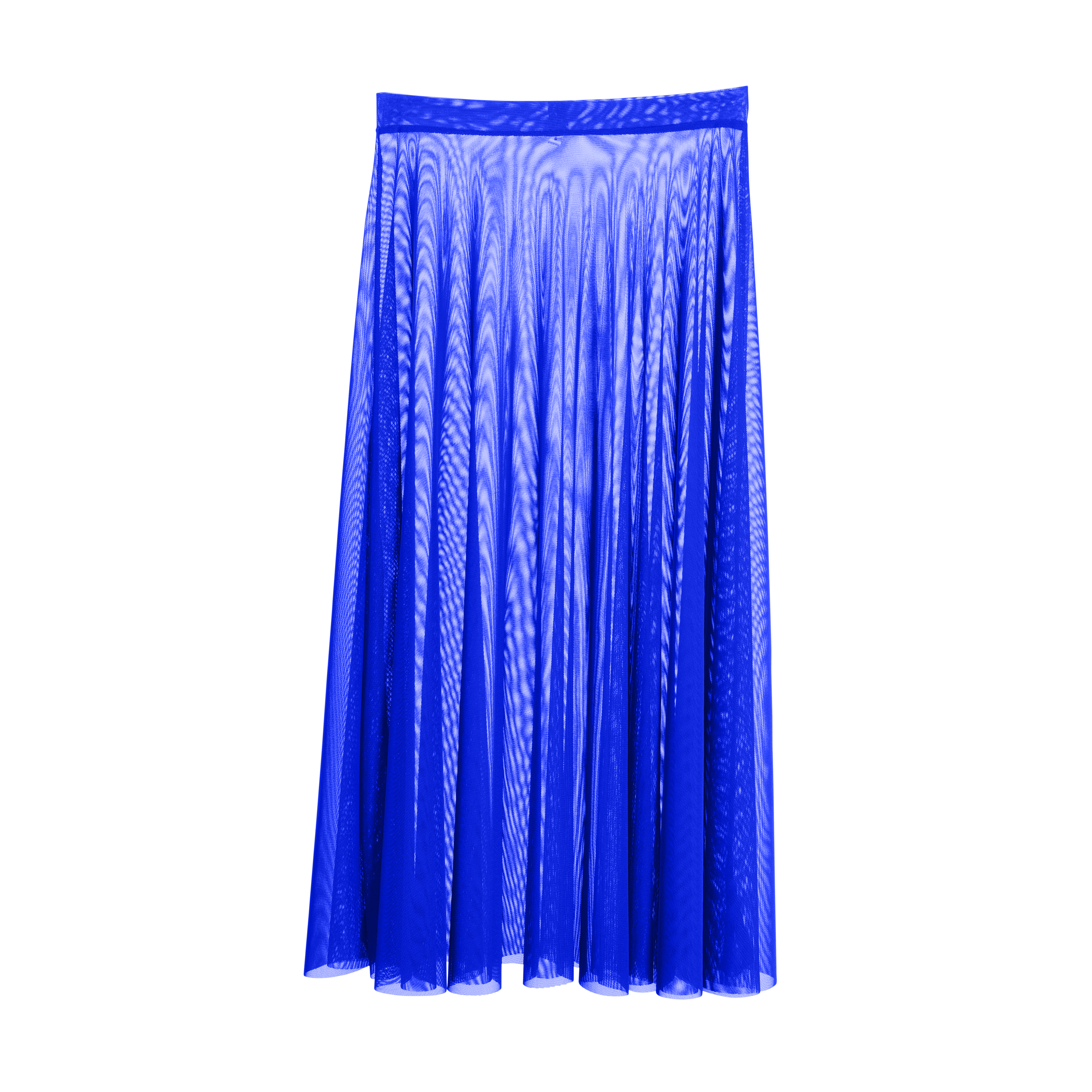 Meridien Mesh A-Line Midi Skirt