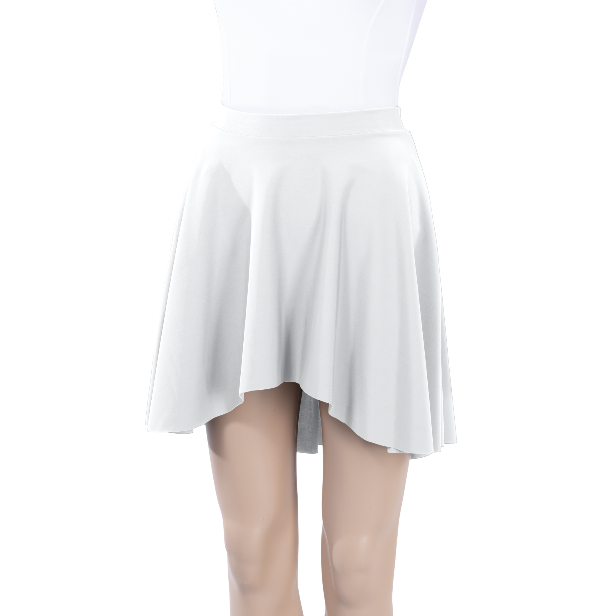 Milliskin High-Low Above Knee Skirt