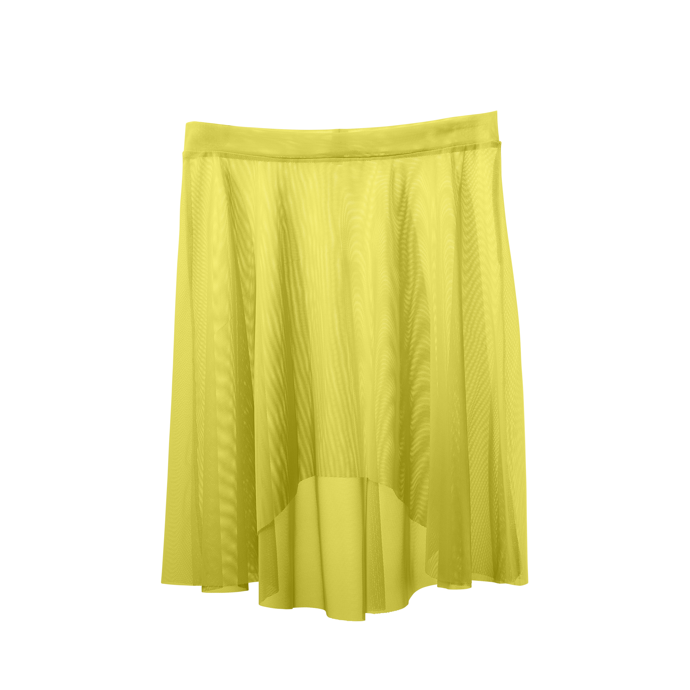 Meridien Mesh High-Low Above Knee Skirt