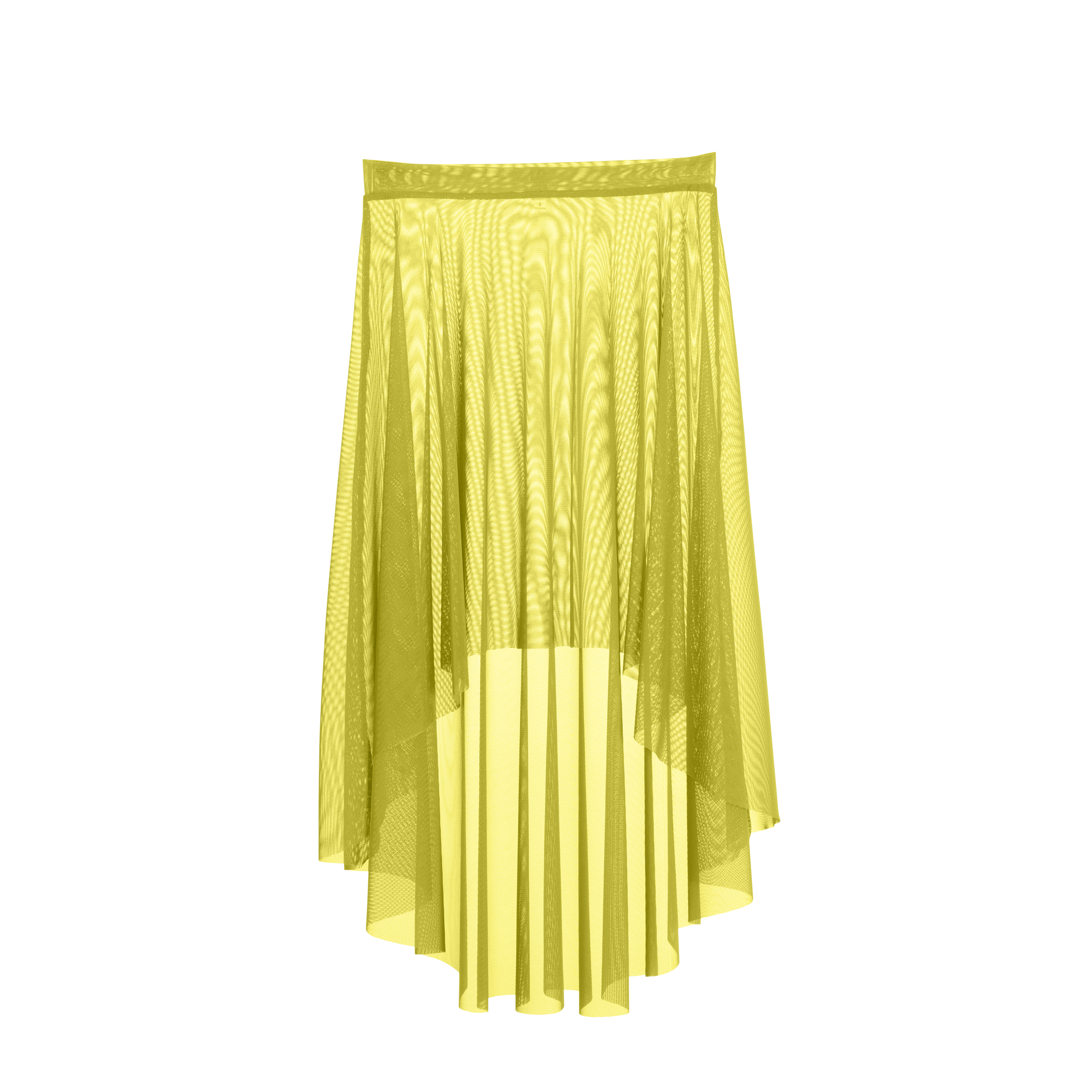Meridien Mesh High-Low Midi Skirt