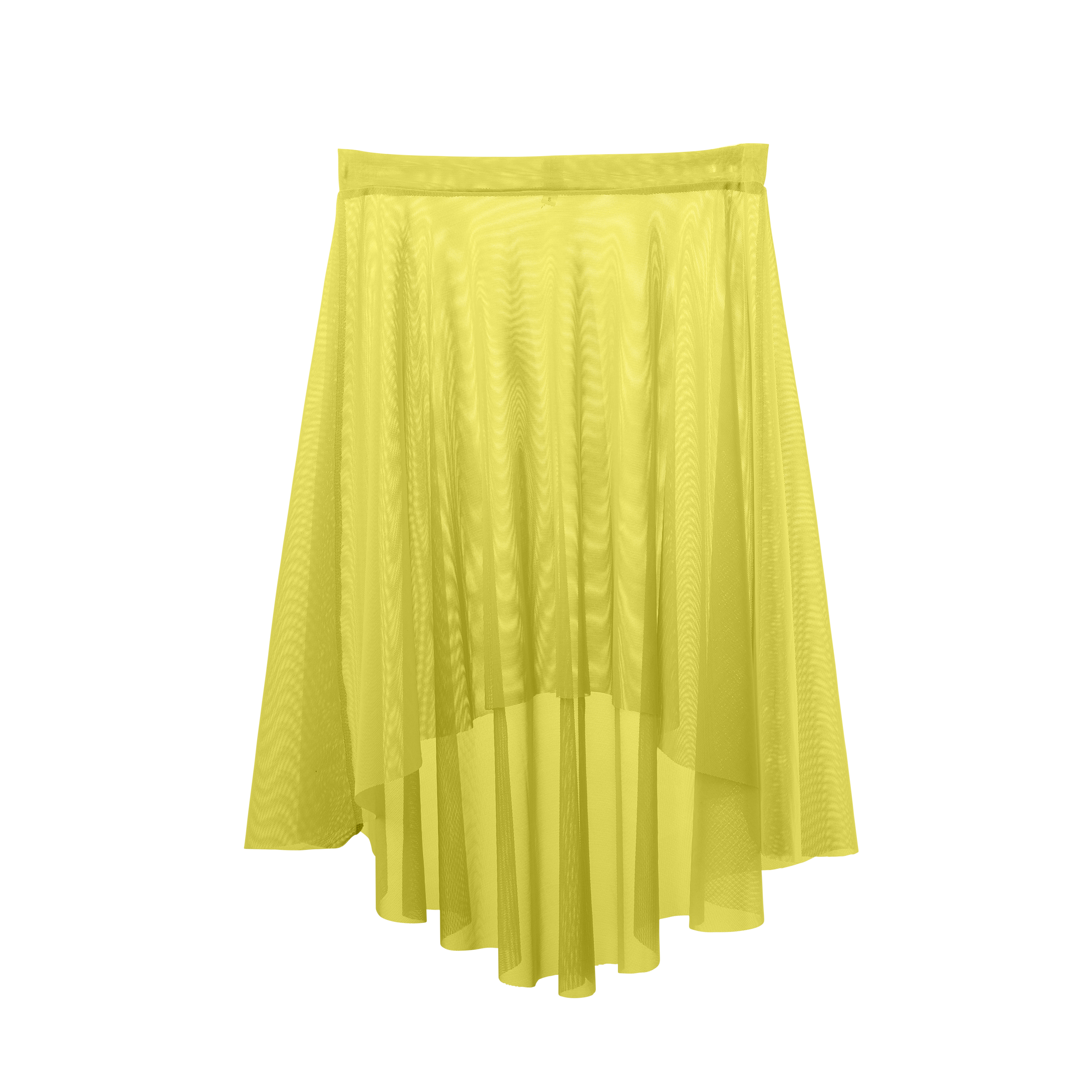 Meridien Mesh High-Low Below Knee Skirt