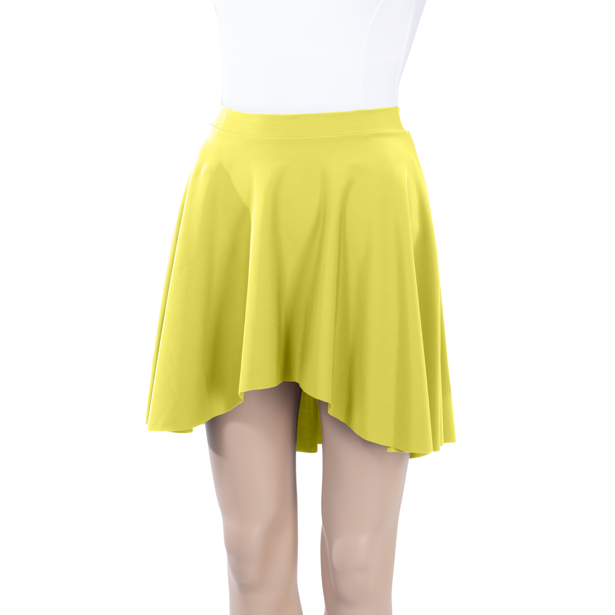 Milliskin High-Low Above Knee Skirt