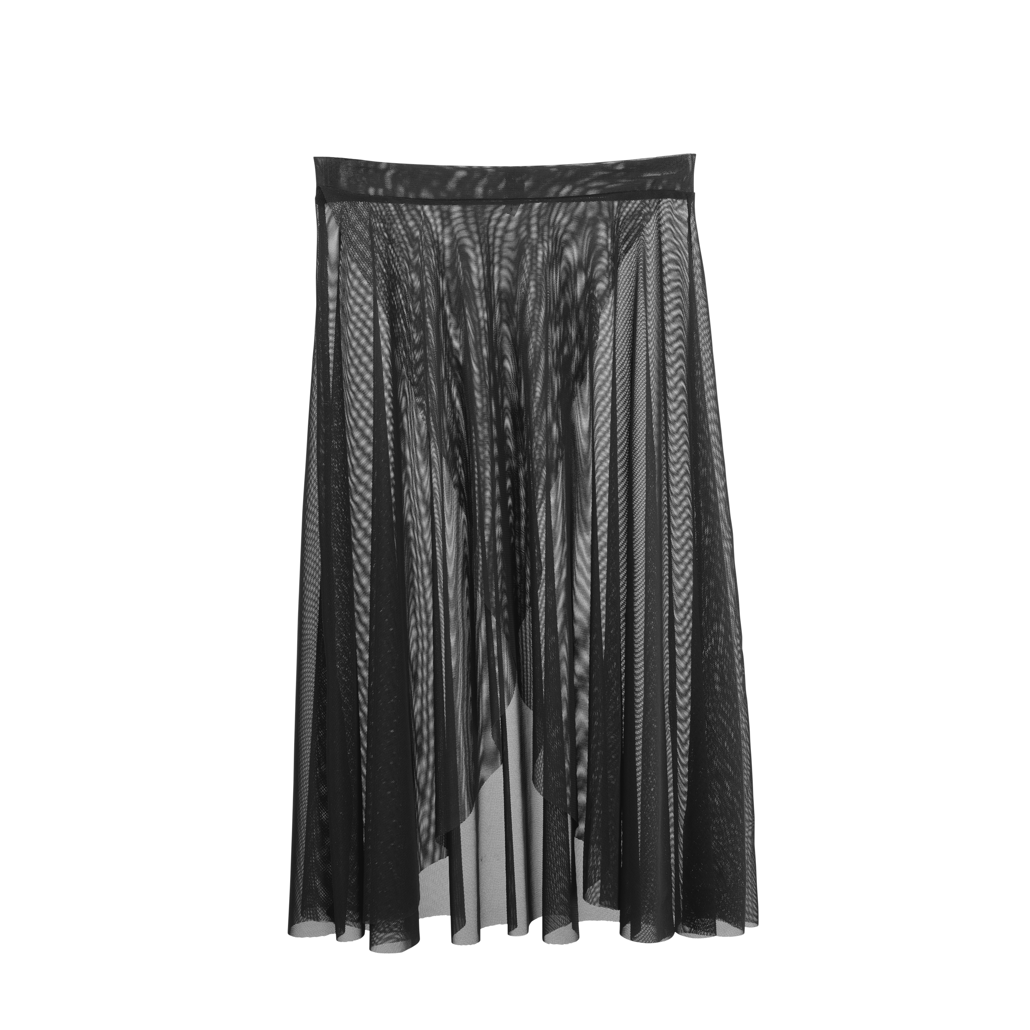 Vinchilight Mesh Criss Cross Below Knee Skirt