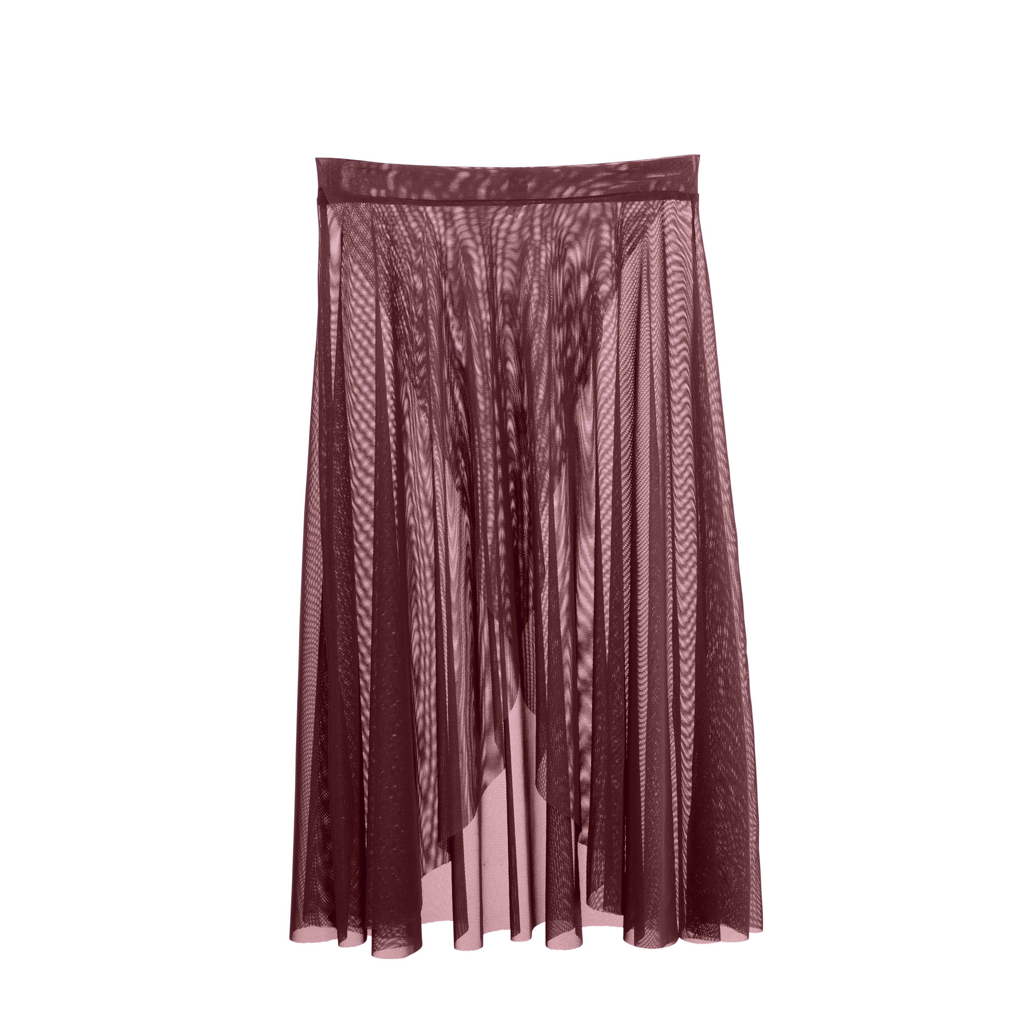 Vinchilight Mesh Criss Cross Below Knee Skirt