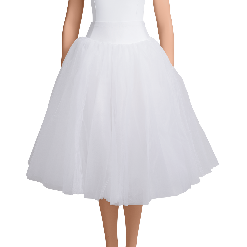 Five(5) Layer Pull On White Romantic Tutu