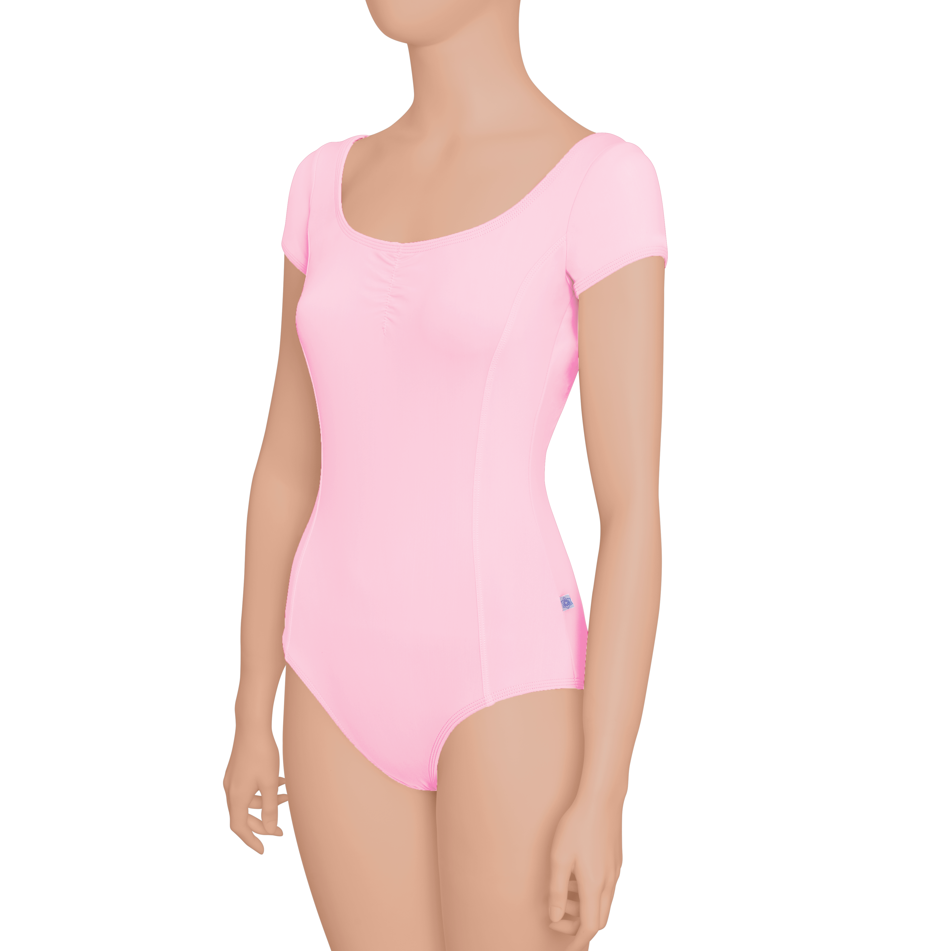Princess Seams Cap Sleeves with Pinched Front, Mid Back - Adult