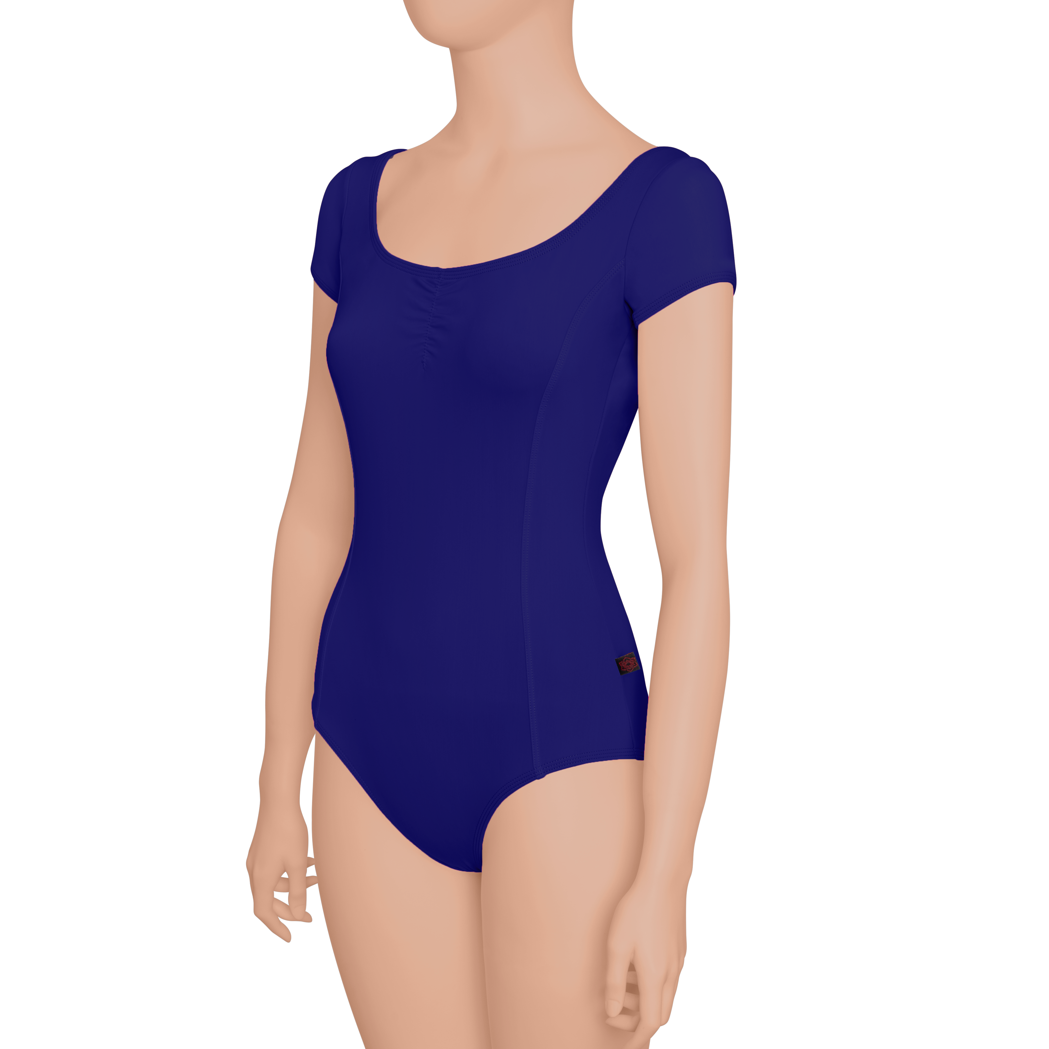 Princess Seams Cap Sleeves with Pinched Front, Mid Back - Adult